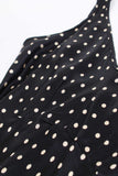 90s BETSEY Johnson Bias Rayon Black and Off White Polka Dot Mini Dress Made in the USA Size Small...Medium...34-37" bust...26-32" waist