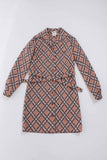 70s Plaid Double Knit Poly Belted Shirt Dress Women's Size Small-Medium...38" bust...34" waist...36" hips
