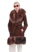 Vintage Shearling and Suede Brown Princess Jacket Penny Lane Coat