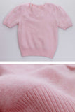 Pink Angora Mohair Sweater Top Embellished with faux Pearls Women's Size Small...Medium...36" bust...26" waist
