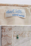 Vintage 60s GOLD LUREX Brocade 2pc ELOISE Curtis for David Styne Paisley Jacket Dress Women's Size Medium...36" bust...34" waist...38" hips