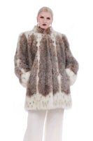 80s Spotted Lynx Faux Fur Coat 