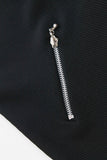 90s Ribbed Bodycon Stretchy Black Zipper Long Sleeve Mini Dress Minimal Grunge Women's Size Small / Medium / 36-38" bust / 20-30" waist