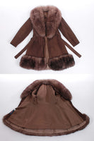Vintage Shearling and Suede Brown Princess Jacket Penny Lane Coat by Miss AMBE Womens Size Small...Medium...38" bust...32" waist...40" hips