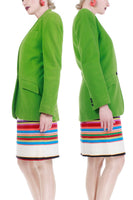 80s Lime Green Wool Blazer Jacket by Jones New York Women Size Small...Medium...38" bust...34" waist...36" hips