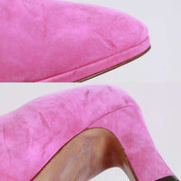 80s NORDSTROM Pink Suede Pumps Butter Soft Leather Made in Italy Women's Size US 7.5 / UK 5.5 / Eur 38