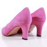 80s NORDSTROM Pink Suede Pumps Butter Soft Leather Made in Italy Women's Size US 7.5 / UK 5.5 / Eur 38