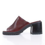 90s MIA Platform Leather Block Heel Peep Toe Mules Brown Women's Size US 11 / UK 9 / eur 43