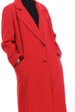 80s Oversized Red Wool Winter Maxi Coat Made in the USA Size Medium / Large / 43&quot; bust / 46&quot; waist / 48&quot; hips