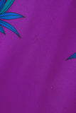 Vtg TROPICAL Caftan Kimono Sleeve Soft and Stretchy Poly Purple Floral Muu Muu Maxi Dress Loungewear Size XL - 1X - 2X - 52&quot; bust