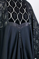 70s Avant Garde Caftan Black Drape Batwing Kimono Maxi Dress Women&#39;s One Size Fits All
