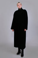 80s Oversized Batwing Black Wool Maxi Coat Vintage Women&#39;s Size Large - XL - 56&quot; bust - 54&quot; waist - 54&quot; hips