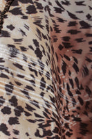 80s Soft Stretchy Animal Print Caftan Muu Muu Maxi Dress Loungewear Women&#39;s One Size Fits Most