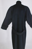 80s Heavy Oversized Long Black Wool Winter Coat Made in the USA Women&#39;s Size Large - XL - 44&quot; Bust - 42&quot; waist - 42&quot; hips