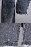 Vintage Gray Denim AUSTRALIAN Cape Coat Duster Trench Riding Jacket Heavyweight Perfectly Distressed Size Large - XL - 47&quot; bust - 46&quot;waist