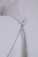 80s White FRINGE Textured Long Sleeve Stretchy Bodycon Dress Rhinestones Size Medium - Large 36" bust - 28" waist 34" hips unstretched