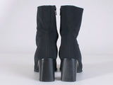 90s PAUL GREEN München Austria Minimal Black Stretch Ankle Boots Size Uk 5 / USA 7.5