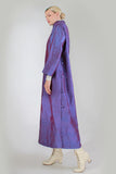 Vintage Iridescent Pure Silk OPUS 204 Seattle Purple Duster Jacket Made in the USA Women&#39;s Size Large - XL 46&quot; bust - 44&quot; waist - 44&quot; hips