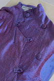 Vintage Iridescent Pure Silk OPUS 204 Seattle Purple Duster Jacket Made in the USA Women&#39;s Size Large - XL 46&quot; bust - 44&quot; waist - 44&quot; hips