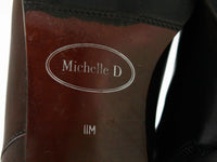 90s Brown Leather Chunky Block Heel Minimalist Boots Women&#39;s Size 11