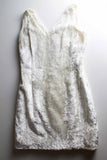 Vtg 60s 70s White FAUX FUR Mini Dress by Ricco California Women&#39;s Size 4 / 6 - XS / Small - 36&quot; bust - 27&quot; waist - 36&quot; hips - 32.5&quot; long