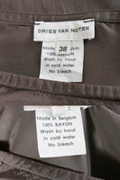 Minimalist DRIES van NOTEN Bias Maxi Slip Skirt Gunmetal Gray Made in Belgium Size 38 - 8 - Small- 27&quot; waist- 40&quot; hips- 42&quot; long- 106&quot; sweep