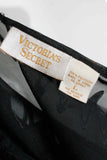 Vintage Gold Label Victorias Secret Sheer Black Slip Dress Embroidered Star Pattern Nightgown Women Size 10 - 12 - Large - XL - 42" Bust