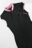 90s Y2K Ruby Rox Cheongsam Mini Dress Pink and Black Women's Size 6 / Small / 32-34" bust / 28" waist / 35" hips