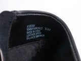90s Minimalist Black Leather Block Heel Ankle Boots Women's Size 9.5 USA