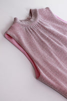 Vintage 60s 70s PINK LUREX Metallic Glitter Woven Knit Maxi Gown Dress Women's Size 8 - 10 / Small - Medium / 36" bust / 31" waist / 36"hips