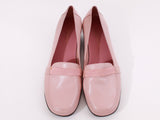 Vintage 80s Pink Leather Flats by Easy Spirit Made in Brazil Women's Size USA 7.5