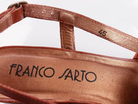 Vtg 80s Franco Sarto Woven Leather Block Heel Huarache Style Mule Women's Size USA 8.5