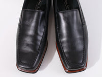 Vtg 90s PAUL GREEN Munchen Black Platform Loafer Shoes Made in Austria Women's Size 9