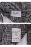 Vintage 80s 90s Minimal High Waist Tapered Black and White Plaid Pants USA Women's Size 4 / XS / 25" waist / 28" inseam / 38.5" long