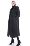 Minimalist Speckled Gray Long Wool Duster Coat Made in the USA Women's Size Medium / Large / 44" bust / 46" waist / 46" hips / 48" long