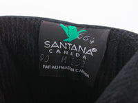 Vintage SANTANA CANADA Black Insulated Leather Boots Block Heel Mid Calf Women's Size 8 - 8.5 / 10" insole / 15.5" tall