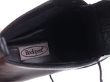 90s Black Leather Lace Up Block Heel Ankle Boots by Rockport Made in Brazil Women's Size 9 USA