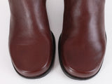 Vintage Brown Leather Knee High Block Heel Winter Boots Made in Brazil Women's Size 7 USA