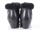 Vintage DRAPER Sheepskin Shearling Lined Black Winter Boots Made in Glastonbury England Womens US Size 9.5