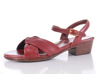 70s Vintage Oxblood SAS Comfort Sandals Made in the USA Women's US Size 9