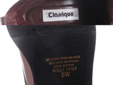 Vintage 90s Brown Leather Lace Up Block Heel Boots by Classique Nearly Unworn Women's USA Size 8 wide or 8.5