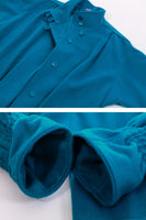 80s Avant Garde Turquoise Wool Oversized Batwing Coat Women's Size XL_ / 50" bust / 48" waist / 46" hips / 41.5" long