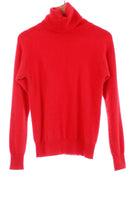 Red Cashmere Turtleneck Sweater 1990s Vintage Women's Size Small / Medium / 34-38" bust / 24-32" waist