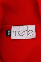 80s Vintage MERLE Lagenlook Red Wool Oversized Coat Women's Size 2X / 50" waist / 51" waist / 52" hips / 48" long