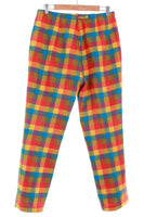 Vintage 50s 60s Sears Santa Barbara Rainbow Plaid Wool Pants Size 10 / Medium / Large / 30" waist / 27" inseam