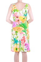 Vintage Jams World Colorful Floral Art Print Mini Dress Made in Hawaii Size 8-10 / Medium-Large