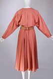 80s Terracotta Southwestern Cotton Shirt Dress Size 12 / 14 / Large / 40" bust / 31" waist