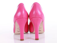 Vintage Pink Leather Cathy Jean Brazil Pointed Toe High Heel Pumps USA Size 5.5