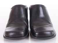 90s Vintage Nine West Black Leather Block Heel Mule USA Size 9