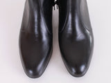 Vintage Cossacky Japan Black Vinyl Block Heel Ankle Boots USA Size 8 - 8.5 / Japan size 24.5 EE